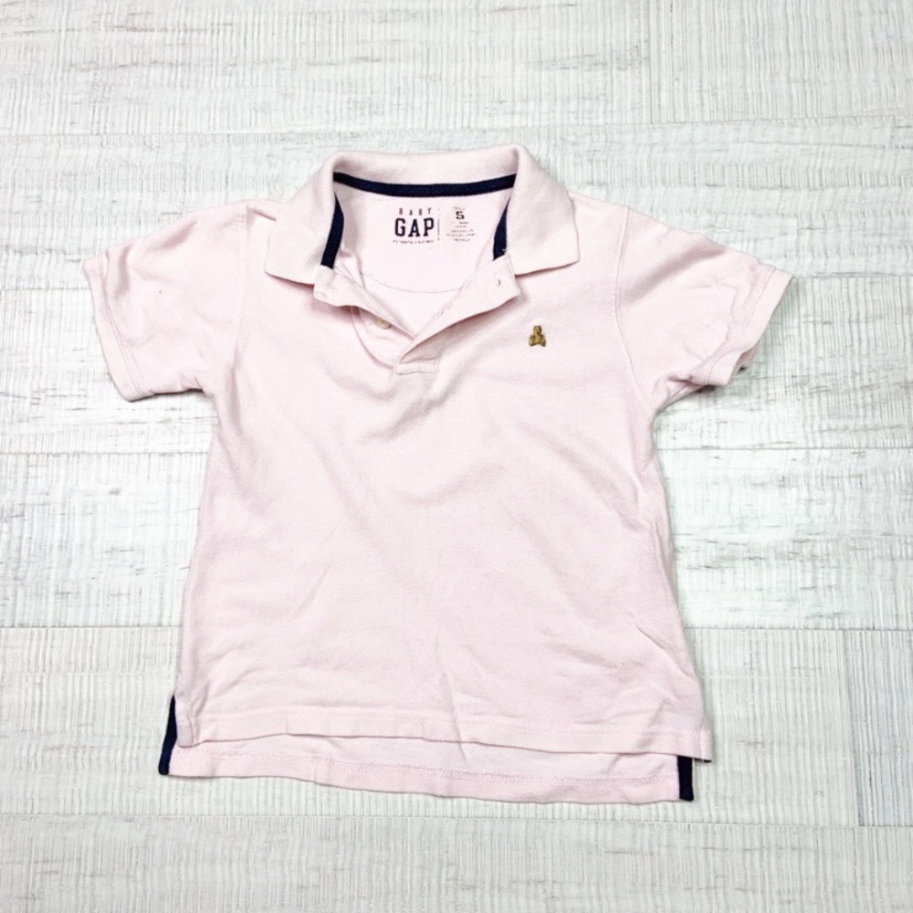 baby Gap size 5 pink collared tee shirt
